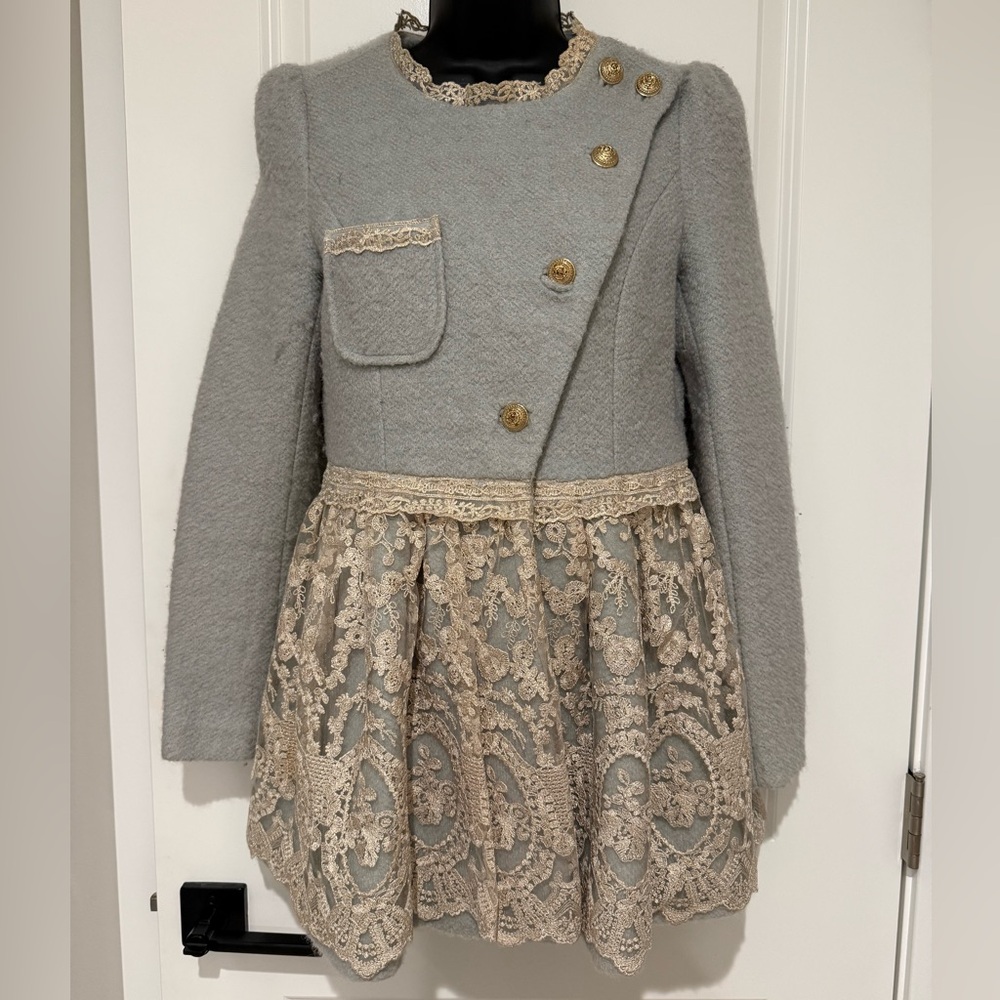 Ebase Princess Lace Detail Coat